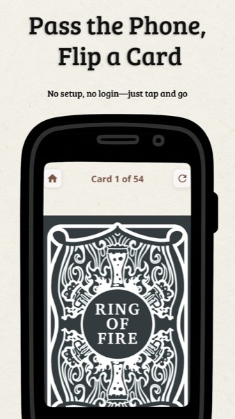 Ring of Fire Cards app card back ready to flip